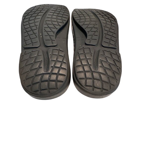 Oofos Ooriginal Thong Sandals Mens Size 8 Black With Gray Logo Recovery Footwear - Picture 12 of 12